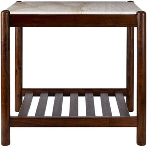 Chaka Cream/Brown End Table