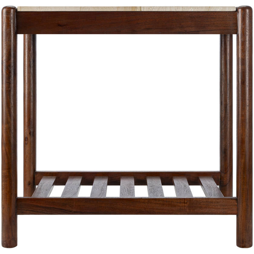 Chaka Cream/Brown End Table