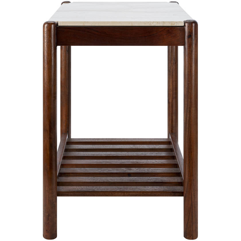 Chaka Cream/Brown End Table