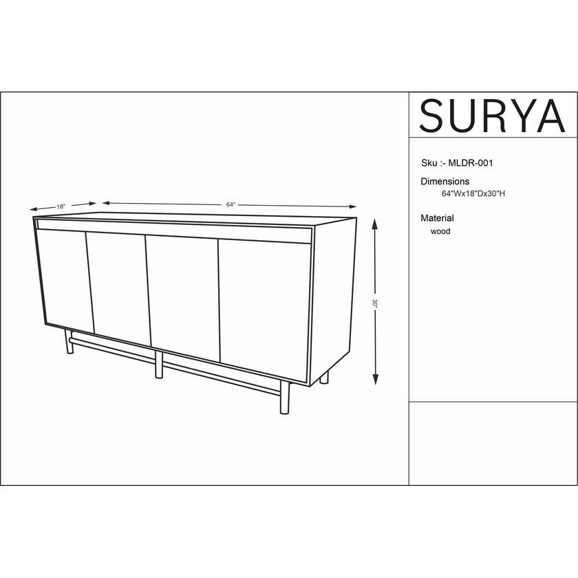 Yomara Black/Brown Sideboard
