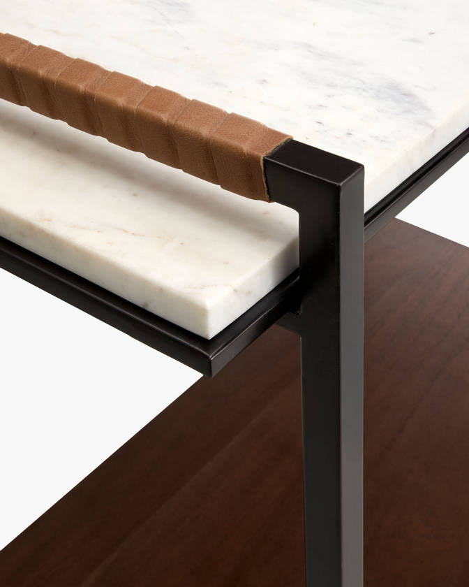 Dashan White End Table