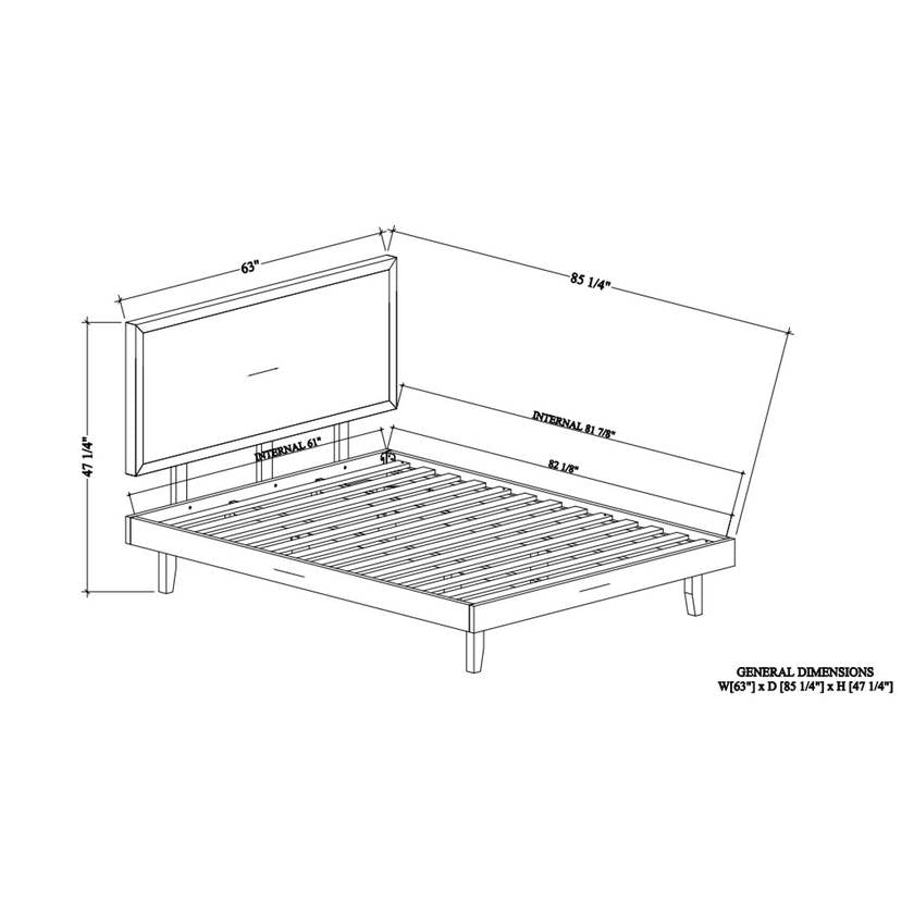 Jamy Brown Platform Bed