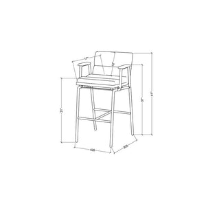 Marinna Black Bar Stool