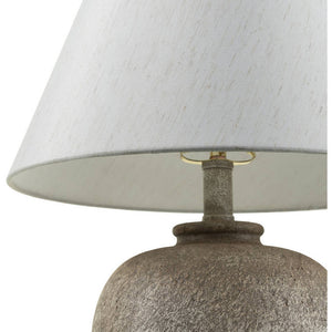 Riki Traditional Light Gray/Beige Table Lamp