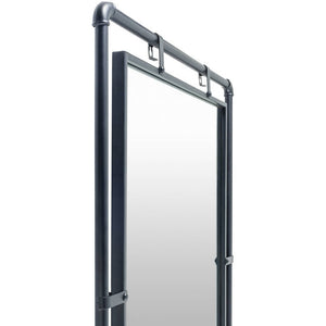Jennett Rustic Black Wall Mirror