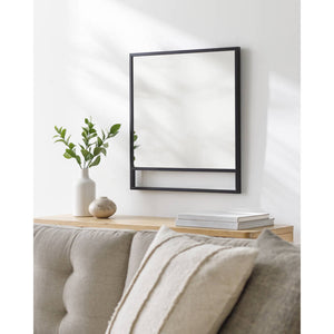 Aldric Rustic Black Wall Mirror