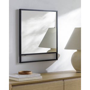 Aldric Rustic Black Wall Mirror