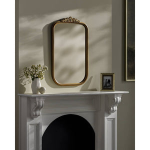 Coralee Traditional Gold Wall Mirror