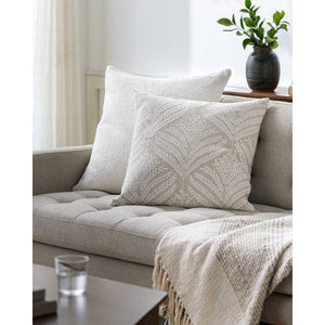 Jacquana Beige Pillow Cover