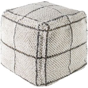 Shareen Cream/Dark Brown Pouf
