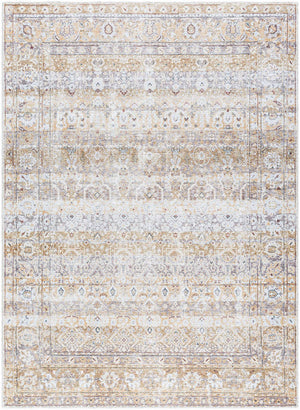 Epifanio Traditional Dark Brown Washable Area Rug