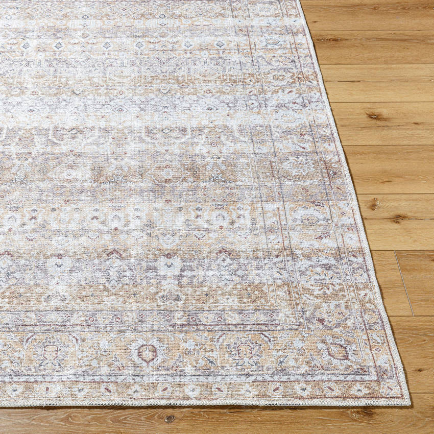 Epifanio Traditional Dark Brown Washable Area Rug