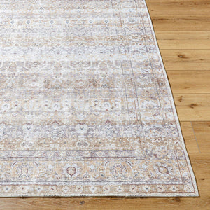 Epifanio Traditional Dark Brown Washable Area Rug