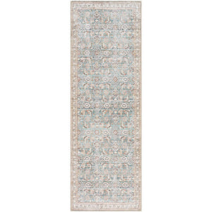 Bradly Traditional Dark Green Washable Area Rug