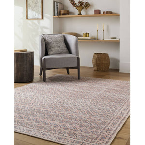 Hardin Traditional Rust Washable Area Rug