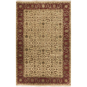 Serra Modern Tan/Brick Red Area Rug