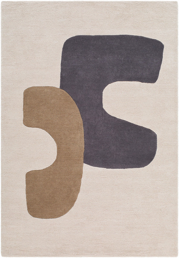 Evette Modern Taupe/Charcoal Area Rug