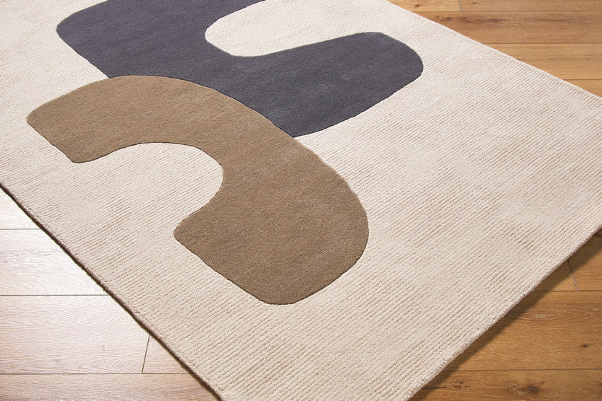 Evette Modern Taupe/Charcoal Area Rug