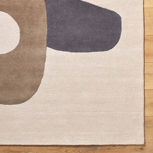 Evette Modern Taupe/Charcoal Area Rug