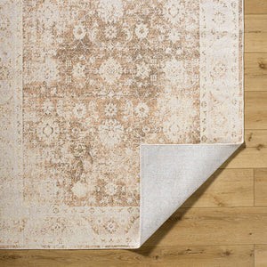 Chinenye Traditional Rust Washable Area Rug