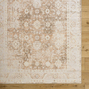Chinenye Traditional Rust Washable Area Rug
