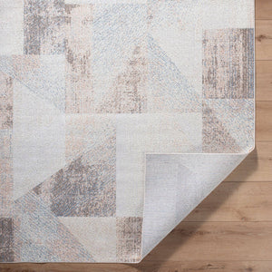 Terrell Modern Beige/Taupe Washable Area Rug