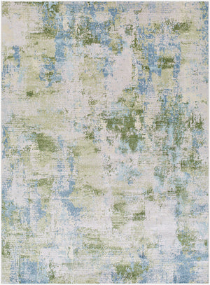 Kamron Modern Sage Green Washable Area Rug
