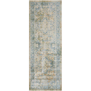 Elkhorn Traditional Silver Washable Area Rug