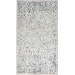 Elsmore Traditional Slate Washable Area Rug