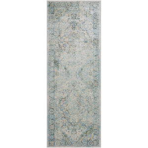 Elsmore Traditional Slate Washable Area Rug