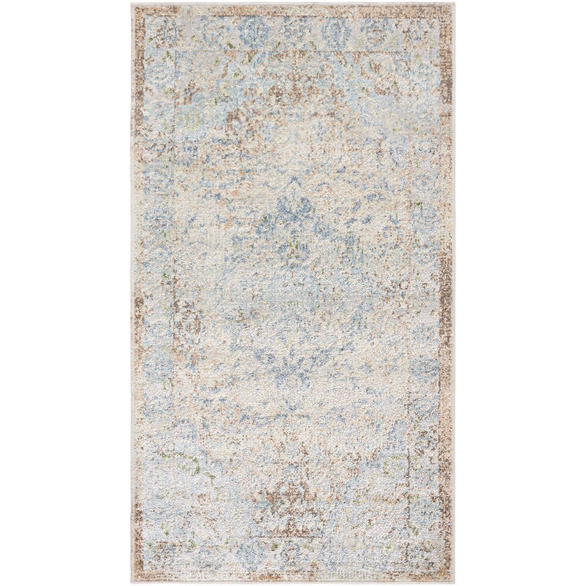 Elsmore Traditional Ash Washable Area Rug