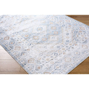 Stephen Traditional Slate Washable Area Rug