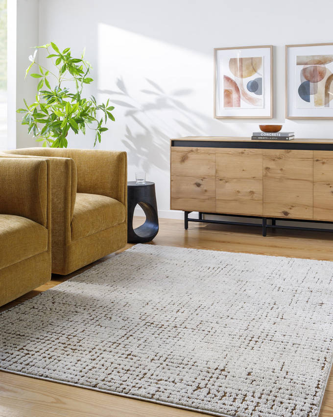 Cascade Modern Ivory/Brown Area Rug - Our PNW Home x Livabliss
