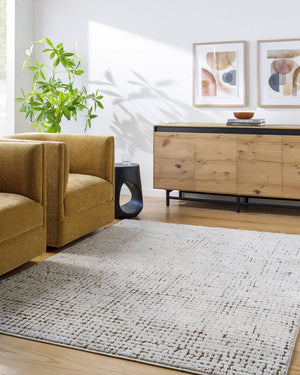 Cascade Modern Ivory/Brown Area Rug - Our PNW Home x Livabliss