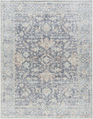 Olympic Traditional Charcoal/Sky Blue Area Rug - Our PNW Home x Livabliss