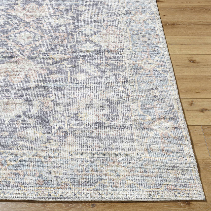 Olympic Traditional Charcoal/Sky Blue Area Rug - Our PNW Home x Livabliss