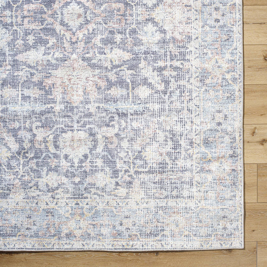 Olympic Traditional Charcoal/Sky Blue Area Rug - Our PNW Home x Livabliss