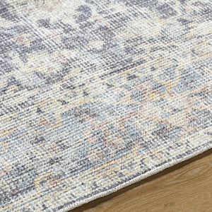 Olympic Traditional Charcoal/Sky Blue Area Rug - Our PNW Home x Livabliss