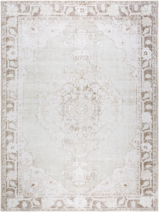 Rainier Traditional Cream/Light Brown Washable Area Rug - Our PNW Home x Livabliss