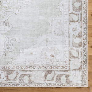 Rainier Traditional Cream/Light Brown Washable Area Rug - Our PNW Home x Livabliss