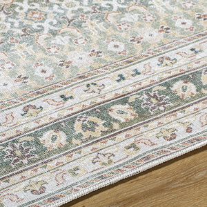 Rainier Traditional Olive Washable Area Rug - Our PNW Home x Livabliss