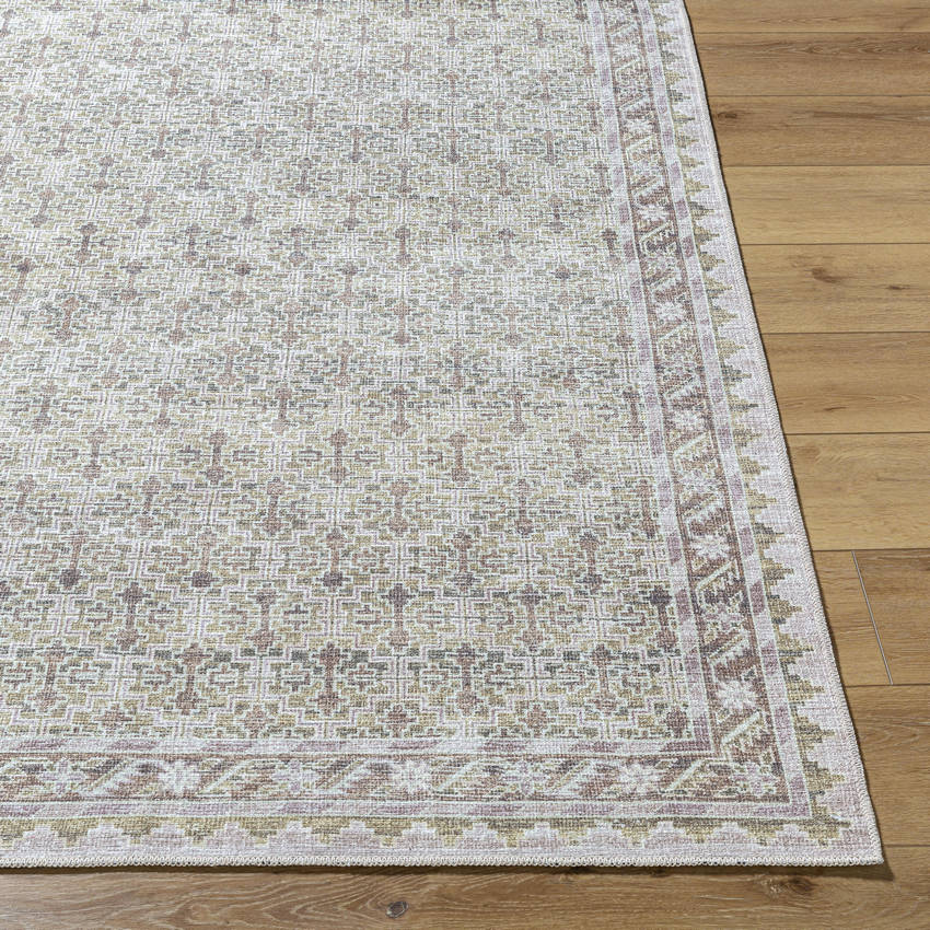 Rainier Traditional Light Brown Washable Area Rug - Our PNW Home x Livabliss