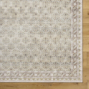 Rainier Traditional Light Brown Washable Area Rug - Our PNW Home x Livabliss