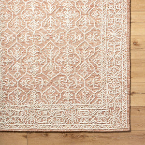 Henderson Traditional Khaki/Rose Gold Area Rug