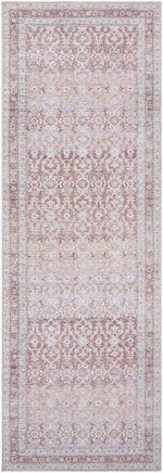 Zehra Traditional Brown Washable Area Rug