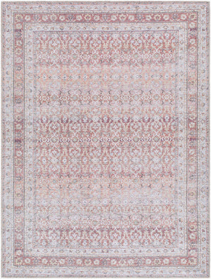 Zehra Traditional Brown Washable Area Rug