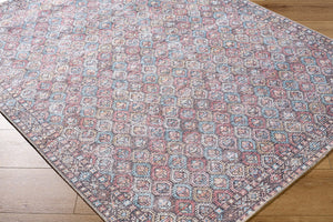 Rommy Traditional Pink Washable Area Rug