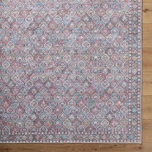 Rommy Traditional Pink Washable Area Rug