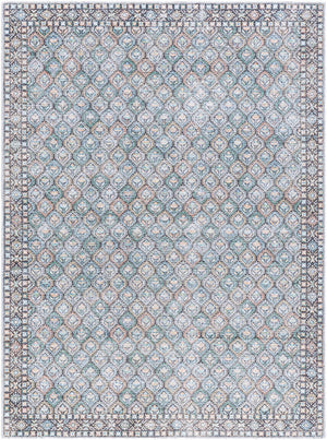 Rommy Traditional Dark Green Washable Area Rug