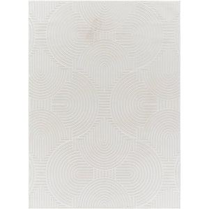 Ramsay Modern Cream/Ivory Washable Area Rug